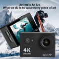 thumbnail image 2 of New 4k HD Mini Action Camera, 2.0" Screen WiFi Remote Control Sport Camera, Underwater Waterproof Helmet Video Recording Cameras ,Wide USe, 2 of 7