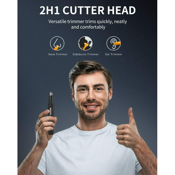 Nose hair 2024 trimmer with vacuum