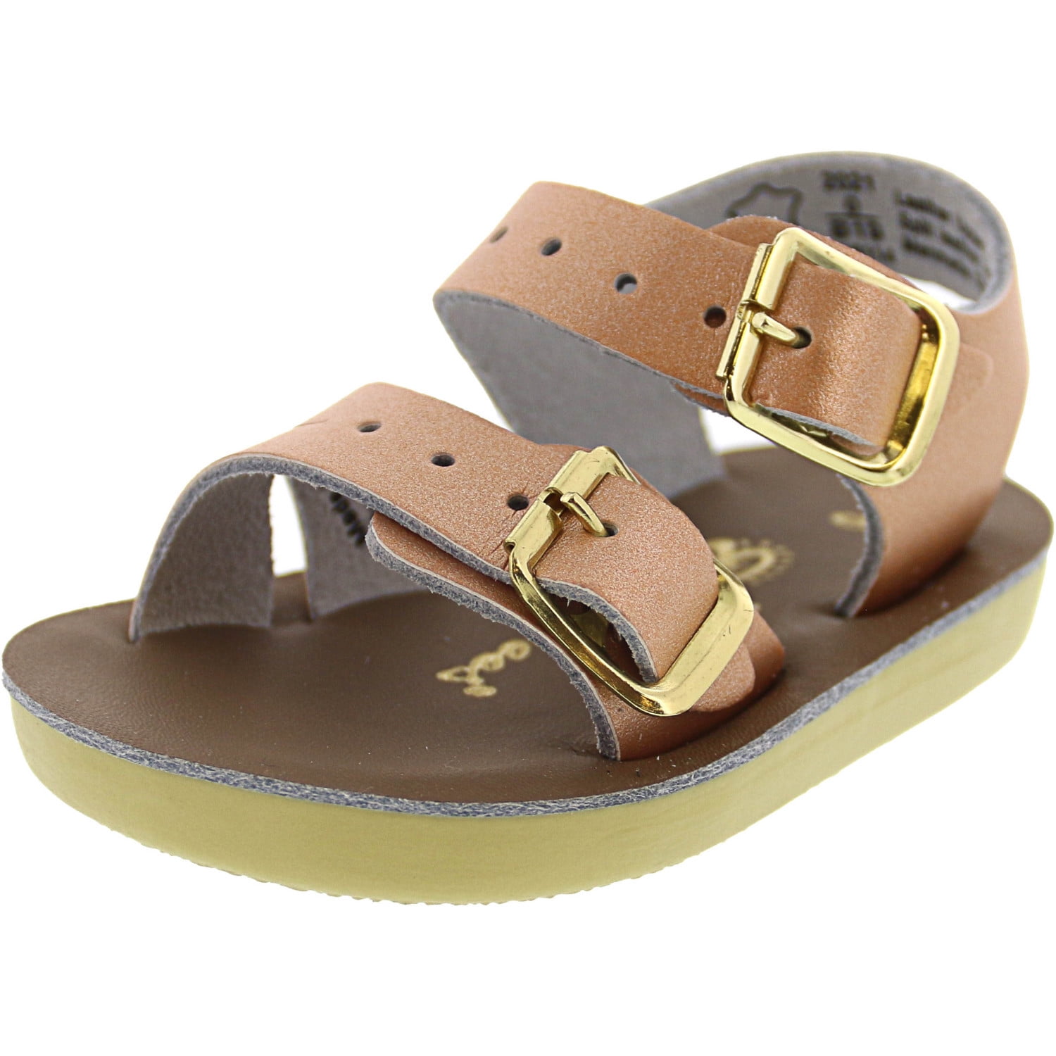 Saltwater Sandals Sun-San Sea Wee Rose-Gold Ankle-High Leather Sandal - 0M  - Walmart.com