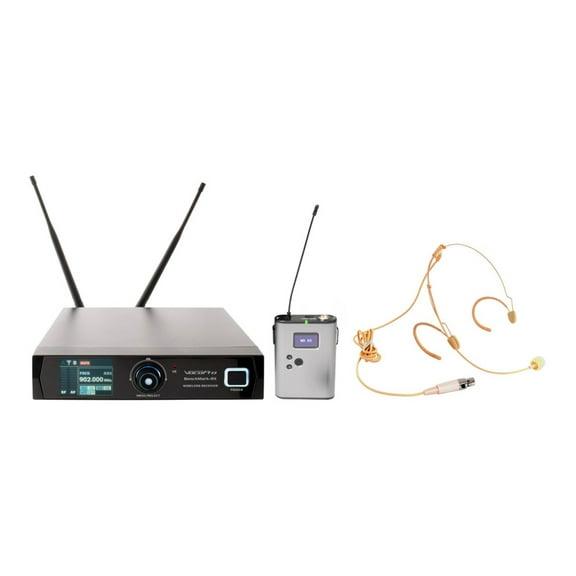 Single user, true diversity PLL wireless bodypack system with cardioid headset microphone