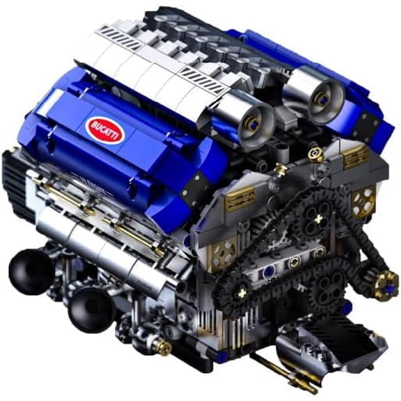 Honchoes V8 Engine Building Set Compatible with Lego Mechanical Engine Model STEM Toy for Adults Boys 1288 Pcs