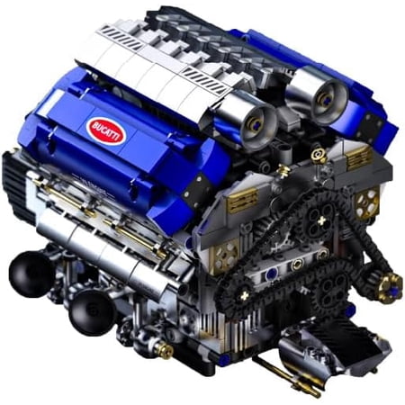 Honchoes V8 Engine Building Set Compatible with Lego Mechanical Engine Model STEM Toy for Adults Boys 1288 Pcs