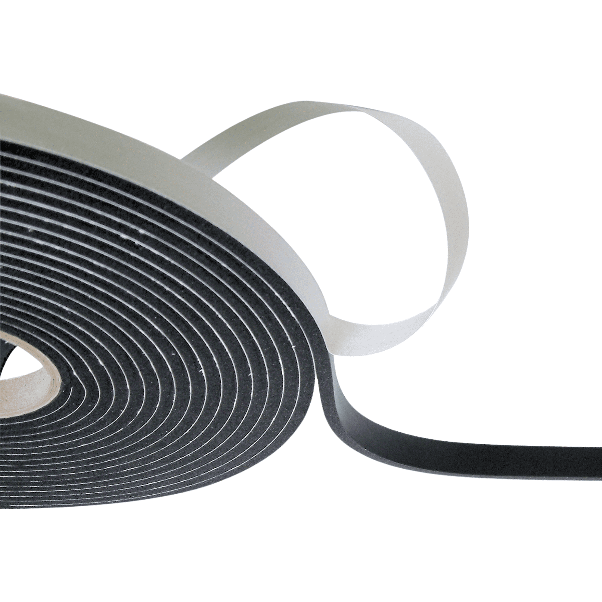 JVCC Medium-Density PVC Foam Tape [Single-Sided, Closed Cell] (SCF-02): 3/8 in. x 420 in. x 1/4 in. thick (Black)