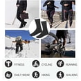 thumbnail image 2 of MANARC Men Crew Dress Socks Soft Comfortable Thin Fine Elegant Durable Breathable. 3 Pack Black, Melange Grey, Melange Blue., 2 of 5