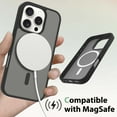 thumbnail image 5 of For iPhone 16 Pro Phone Case, Matte Magnetic,Support for Magsafe,Lightweight & Slim,Translucent Frosted Shockproof Protective Rugged Scratch-Resistant Phone Case Cover,Black, 5 of 6