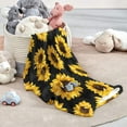 thumbnail image 5 of Sunflower Gifts Blanket (40x50inch) Soft Warm Sunflower Fleece Blanket for All Seasons Lightweight Flannel Fleece Blanket for Bedroom Living Rooms Sofa Couch, 5 of 6