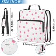 thumbnail image 2 of FORMRS Zipper Binder with Shoulder Strap 2-inch Ring 500 Sheet Capacity File Bag, Pink Polka Dots, 2 of 5