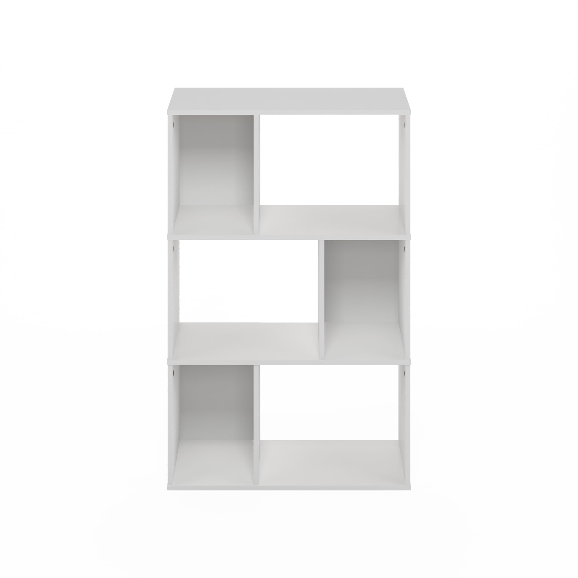 Furinno Daly 6-Cube Irregular Cubes Bookcase, Bookshelf, Storage Organizer, White
