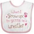 thumbnail image 3 of Inktastic Wrestling Future Wrestler Girls Boys or Girls Baby Bib, 3 of 4