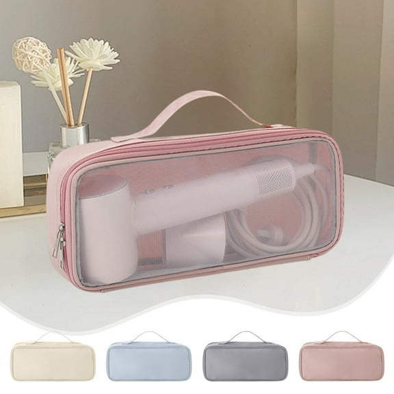 XiYing Portable Nylon Hair Dryer Storage Bag for Travel, Heat Resistant Protective Sleeve for Curling Irons & Straighteners, 12.60X5.51X2.36In, 1-Pack
