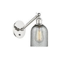 317-1W-PN-G257-LED-Innovations Lighting-Caledonia - 1 Light Wall Sconce In Industrial Style-11.38 Inches Tall and 5.3 Inches Wide Polished Nickel