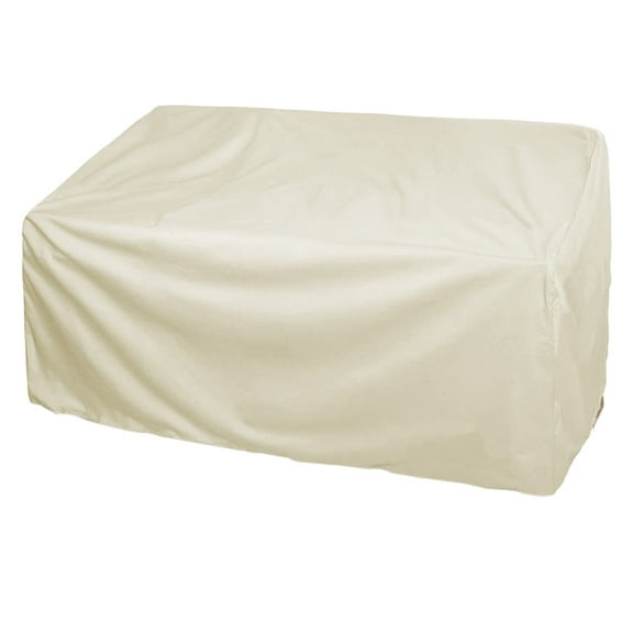UV-Resistant Patio Loveseat Cover - 57.9x32.7x31.1in Beige Waterproof Outdoor Furniture Cover for Lawn Garden