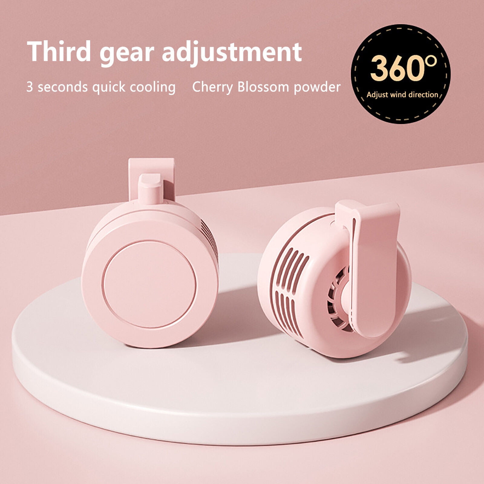 MYSEPT Personal Fan Waist Clip Fan Hanging Fan Desk Fan Mini Air Cooling Fan Power Bank