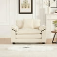 thumbnail image 3 of Newest Cloud Sofa Single Seat (Ottoman is not included), Modern Sectional Couch, for Living Room Bedroom and Apartment, Comfy Double Layer Upholstered Seat Cushion, Breathable Chenille Fabric, Beige,, 3 of 9