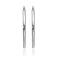 thumbnail image 5 of 14K Solid White Gold 1.5mm Endless Round Small Hoop Earrings, 5 of 10