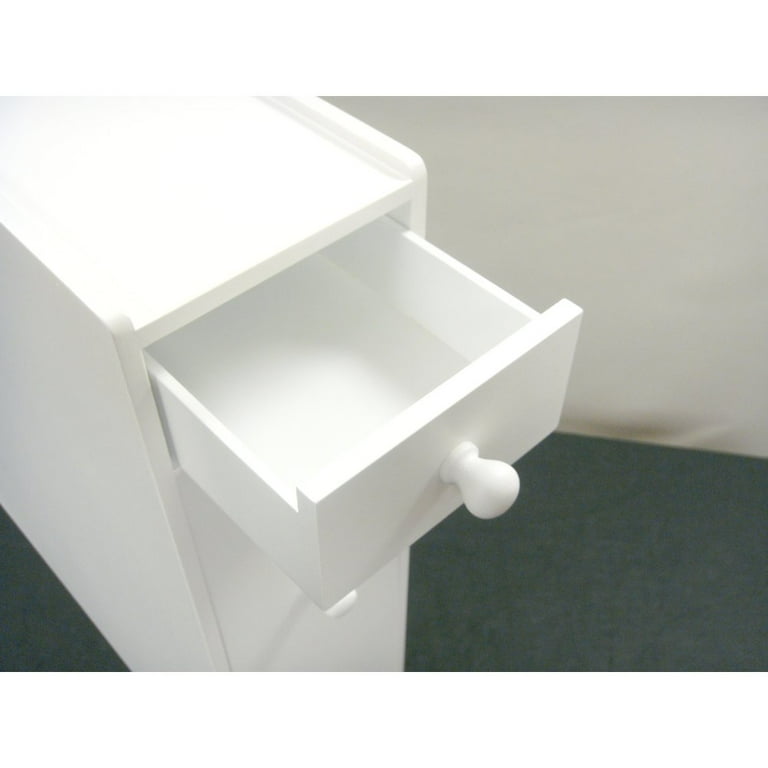 Proman Products Small Bathroom Floor Cabinet in Pure White