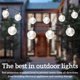 thumbnail image 5 of Light Ball Solar 100LM String Light Impermeable Decoración Lámpara Cadena, Blanco, 1.8cm, Solar 8 Modos, 9.5m, 50LED Guardurnaity HA006260-06, 5 of 7