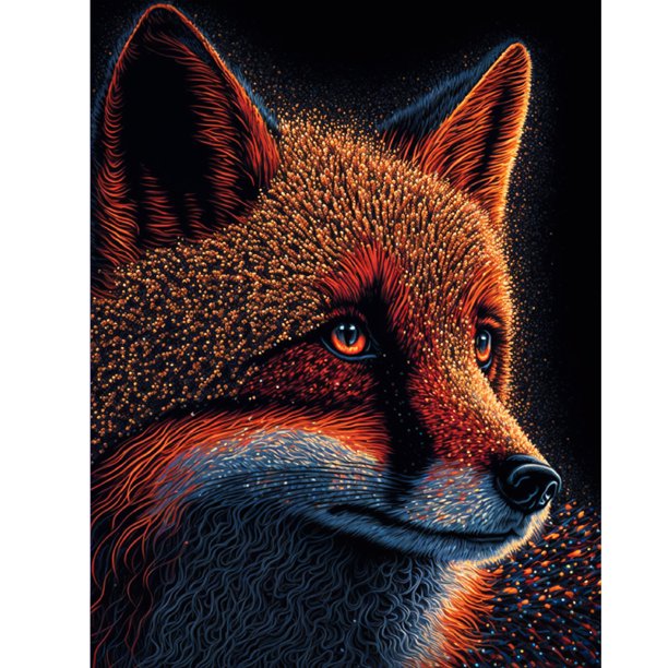 Pintura de diamante 5D DIY Kit de zorro de taladro redondo completo Decoración de arte para el hogar (A6860) FLhrweasw Nuevo