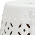 thumbnail image 2 of Safavieh Lattice Coin Indoor/Outdoor Garden Patio Stool, White, 2 of 4