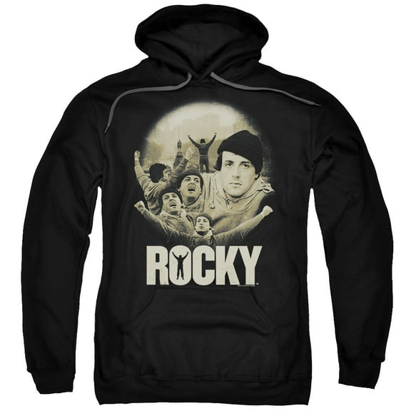 Rocky Feeling Strong Adult Pullover Hoodie Sweatshirt Black