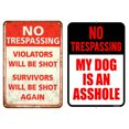 thumbnail image 1 of Placa de metal Wdftyju Vintage Advertencia 20x30cm 2 Uds, 1 of 9