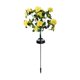 thumbnail image 2 of Lámpara solar de rododendro con pétalos de seda realistas | Decoración floral con energía solar, encendido y apagado automático | Adorno conmemorativo para jardín, tumba o patio, 2 of 7