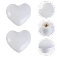 thumbnail image 2 of 2pcs Ceramic Cabinet Handles Heart Shape Drawer White Heart Handle Replacement for Kitchen Knobs Kids Room Cabinets Closets Organizer, 2 of 4