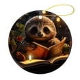 thumbnail image 4 of Christmas Ornament Cute Sloth Merry Christmas 2024 Ornament Cute Bookworm Sloth Reading Books Christmas Tree Hanging Accessories Gifts for Women Men On Christmas, 4 of 6