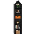 thumbnail image 3 of 6-Tier Open Shelf 6-Cube Storage Organizer Standard Wood Bookcase Bookshelf Wall Shelf 72.8" Tall Narrow Bookcase Display Stand Home Office, Black, 3 of 8