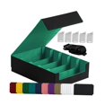 thumbnail image 1 of Caja para cartas coleccionables, caja de almacenamiento para cartas coleccionables, a prueba de polvo, portátil, de gran capacidad Verde, 1 of 9