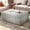 Ottoman (Gray White), variant on 137" U-Shaped Sectional Sofa with Chaise, Modular Cloud Sectional Couch with Deep Seat for Living Room, Modern Boneless Couch with Back Cushion, Pillow, Ottoman, No Assembly Required, Corduroy Fabric
