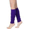 thumbnail image 2 of Isadora Paccini 80s Women's Ribbed Leg Warmers for Party Sports Accessories LW48-PURPLE, 2 of 3