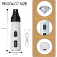 thumbnail image 2 of 2026 New Upgraded Quiet Dog Nail Grinder, Professional 2-Speed Rechargeable Pet Nail Trimmer for Small/Medium/Large Dogs & Cats, Painless Paw Grooming with 2 Replacement Grinding Heads (M5), 2 of 7