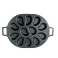 thumbnail image 2 of Bayou Classic Cast Iron Shellfish Shaped Oyster Grill Pan for 12 Clams, 2 of 11
