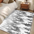 thumbnail image 4 of Black Grey Forest Area Rug 4x6 FT, Non Slip Kids Room Carpet, Contemporary Silhouette Abstract Art Washable Soft Floor Carpet Non-Shedding Throw Rug for Dorm Kitchen Study Room Home Office Bedside, 4 of 9
