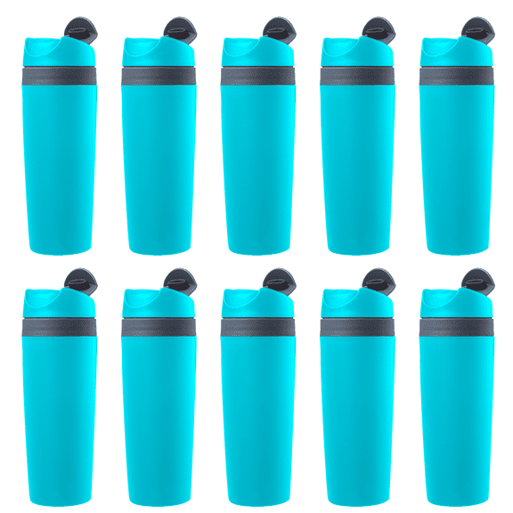 16 oz. Snap Seal Tumbler Travel Mugs - 10 Pack - Teal