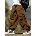 thumbnail image 3 of Pantalones ZAFUL de pana con bolsillo plano para hombre y mujer, 3 of 5