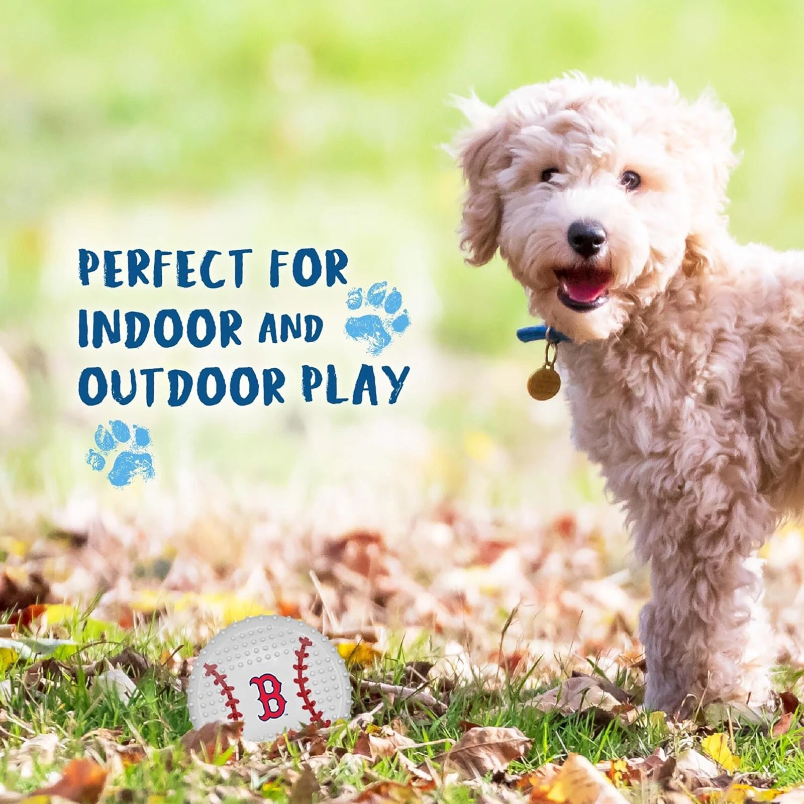 Pets First MLB Hard-Nylon Baseball Flavored Dog Chew Toys for Aggressive Chewers