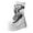 White, variant on Fashion Round Toe Heel Platform Mid Calf Boots With Zipper Detail for Comfortable Stylish Wear for Women