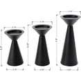 thumbnail image 2 of Black Candle Holders Set of 3 - Metal Candle Holders for Pillar Candles - 3 Pillar Candle Holder Centerpiece - Pillar Candle Holders for Table - Black Candle Holder Set Candle Stands Decorative, 2 of 6