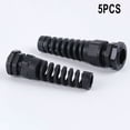 thumbnail image 1 of 5Pc Waterproof M12 Cable Gland Connector Flexible Spiral Strain Relief Protector, 1 of 3