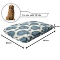 thumbnail image 2 of Oriental Pet Bed, Floral Theme Hand Drawn Lilies in Bluish Paisley Pattern on Plain Background, Resistant Pad for Dogs and Cats Cushion with Removable Cover, 24" x 39", Dark Teal Ivory, by Ambesonne, 2 of 4