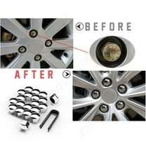 20x *17mm silver Car Wheel Tire Hub Screw Bolt Cover Nut Cap Lug Fit for GMC Sierra