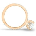 thumbnail image 7 of ESTE ORIGIN 2ct Oval Moissanite Solitaire Engagement Ring Hidden Halo and Pave Band Wedding Ring 18K Rose Gold US 6, 7 of 7