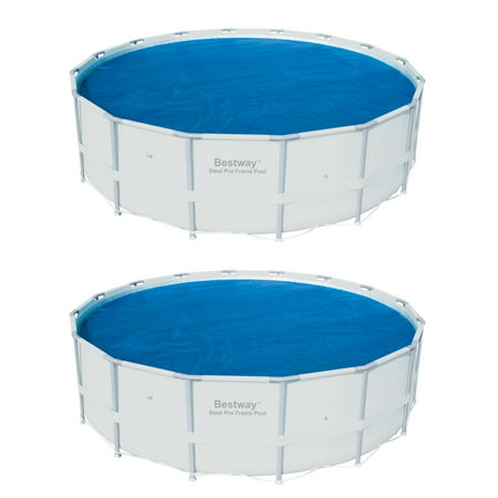 Bestway 15 Foot Round Above Ground Swimming Pool Solar Heat Cover (2 (Best Way To Walk Two Dogs)