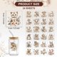 thumbnail image 2 of 24 papeles de transferencia UV con temática de animales bohemios para impresión en tazas, 24 estilos de animales lindos rodeados de flores, pegatinas UV DTF para envolver tazas., 2 of 9