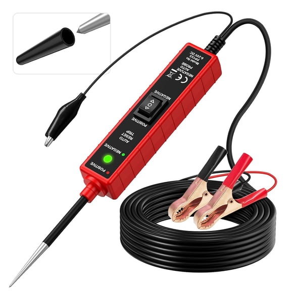 Power Circuit Probe Tester, 6V/12V/24V DC Circuit Tester Automotive, Multifunctional Car Electric Circuit Tester Power Fuse, Short Circuit Breake Finder Electrical Tools