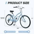 thumbnail image 5 of Mountain Bikes 7 Speed Bicycles, Multiple Colors 26"Inch Beach Cruiser Bike,Hybrid Bikes, 5 of 6
