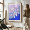 thumbnail image 3 of Ice pink mounts - Illustration Abstract Mountain Surrealism Space Geometric Stars Pastel Unframed Wall Art Print 6 x 8 inches, 3 of 16