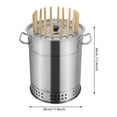 thumbnail image 2 of Smokeless Barbecue Charcoal Grill, Stainless Steel Portable kebab Surround Charcoal Barrel Shape Grill with 20 Skewers Grilling Accessories Set for Picnics, Camping (20 Skewers), 2 of 20
